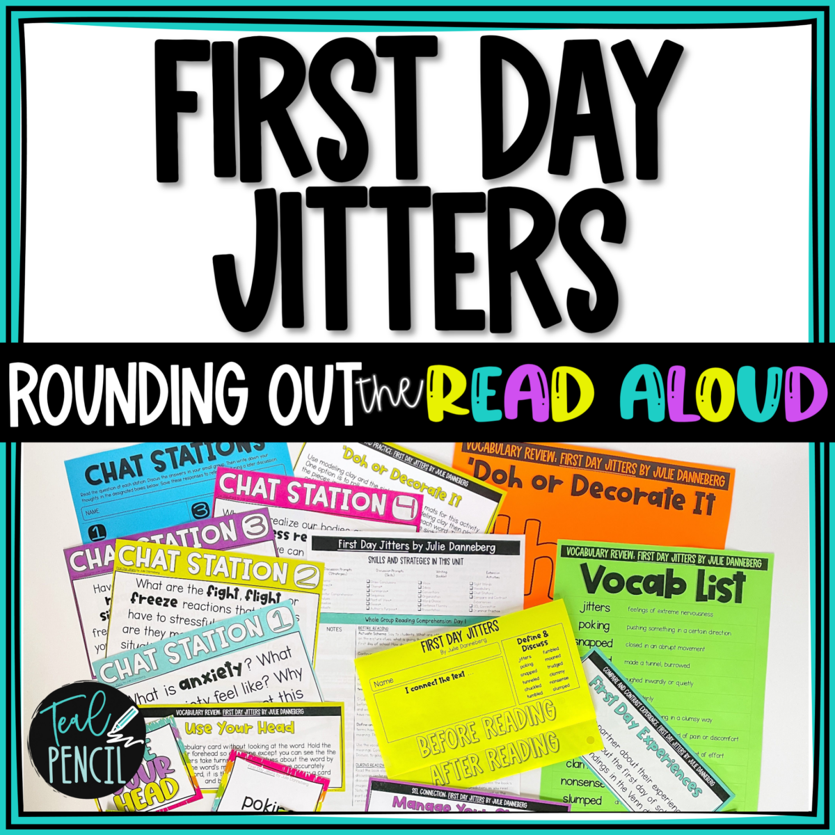 First Day Jitters Read Aloud Lesson Plans and Activities - Teal Pencil